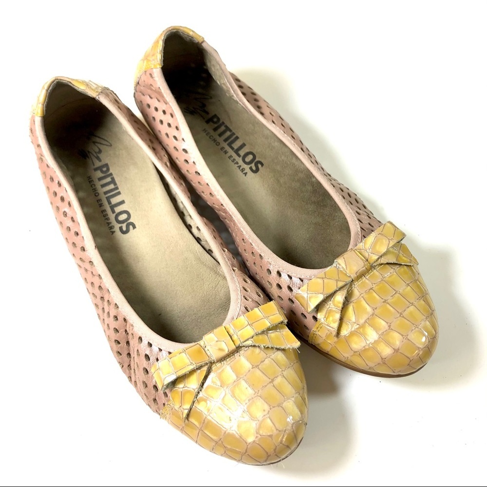 Women Pitillos ballet flats color blocks , sz 7,5